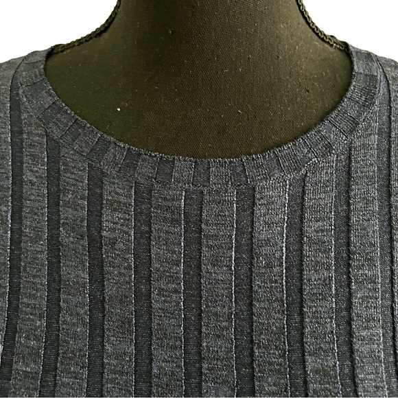 Ann Taylor Blue Light Knit Ribbed Pull On Dress - Picture 4 of 5